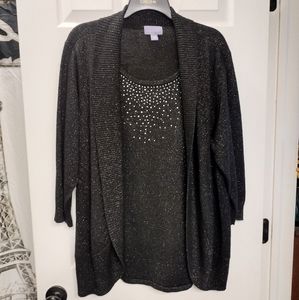 Laura Scott Sweater Top Connected Combo Size 2X